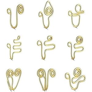 Fake Nose s for Women, Golden African Nose Cuff Non Piercing Clip On Nose, Nose Cuff for Girls, 14k Gold Plating Faux Nose Jewelry Set Vigcebit