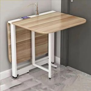 Opvouwbare eettafel, houten opvouwbare keukentafel, multifunctionele uitbreidbare tafel, opvouwbare uitschuifbare ruimtebesparende meubels, opvouwbaar in 3 vormen, for keuken, woonkamer (Color : E-wh