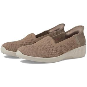 Skechers Dames Arya-Sweet Voice Hands Free Slip-ins platte slippers, taupe, 35 EU, taupe, 35 EU