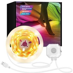 Kleurrijk Menselijk Lichaam Sensor Nachtlampje Bluetooth App Slaapkamersensor USB5V5050 (Maat: Dual Color 2835 USB, Kleur: 90 lamp)