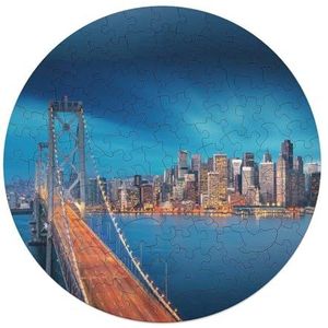 San Francisco bij zonsopgang met Bay Bridge legpuzzels voor volwassenen grappige puzzel voor vrouwen mannen geschenken 120 stuks