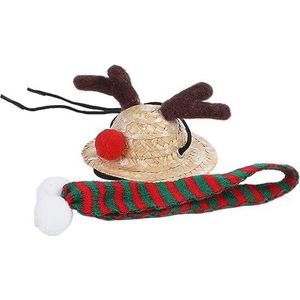 Bebaarde draak kerstmuts, schattige zachte sjaal verstelbare maat heldere kleuren hagedis kerstmuts met sjaal (groot)