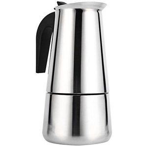 Yosoo 100 ml / 200 ml / 300 ml / 450 ml roestvrij staal mokka koffiepot ketel oven bovenkant espresso vormen pan verwijderbare koffiepot splitter filterbaar geschikt voor inductiekookplaat