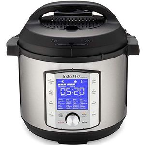 Instant Pot Duo Evo Plus Elektrische snelkookpan, 10-in-1, 220 V, 5,7 l, sterilisator, zachte koker, rijst-, graankoker, stoompan, sauteuse, yoghurtbereider, sous-vide, bakken en voedselverwarmer