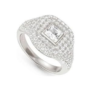 Nomination square women's ring size 15 with zircon pavé 240404/036/006