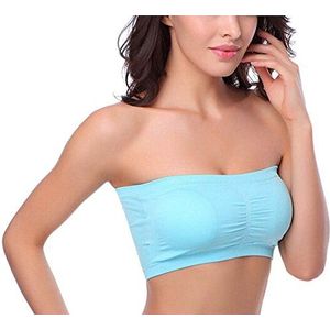 HOEREV-Bandeau-beha, naadloos, van stretchstof, met uitneembare inzetstukken.