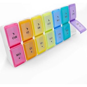 Skythrive - Pillendoos 7 Dagen - Afneembare Medicijndoos - 14 Vakjes