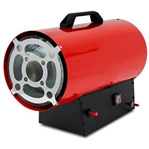 EBERTH gaskachelventilator 30 kW direct, gaskachelkanon, luchtdebiet 650 m³/h, gaskachel met slang, drukregelaar, voor propaan/butaan gasfles, gaskachelventilator met oververhittingsbeveiliging