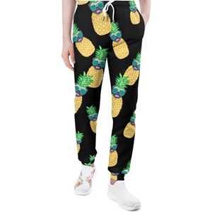 Grappige Ananas Pug Heren Joggingbroek Casual Joggers Broek Atletische Lounge Broek Met Zakken Voor Vrouwen