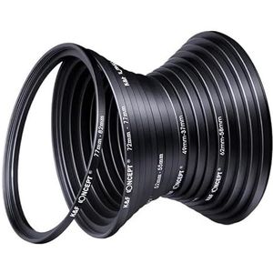 18 stks Lens Filter Step Up En Down Ring Set 37-82mm En 82-37mm for Canon for Nikon for Sony DSLR Camera Lens