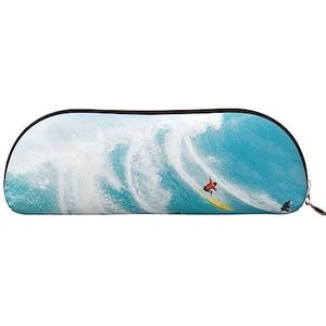 Kleurrijke Gele Papegaaien Op Tak Gedrukt Potlood Tas,Etui Pouch Bag Case PVC Rits Reizen Bagage Pouch Toiletartikelen Tas, Surfen, Eén maat, Schooltas