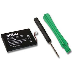 vhbw Li-Ion batterij 1100mAh (3.7V) compatibel met MP3-speler muziekspeler Apple iPod 3e generatie, 10GB, 15GB, 20GB, 30GB, 40GB, 3G, 3rd generation, 3, A1040