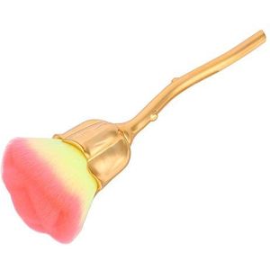 Nagelstofreinigingsborstel, nagelborstel, voel je comfortabel, dicht en delicaat manicurewinkel, salonwinkel voor thuis, schoonheidssalon (03-lichtgeel + rozenroze)