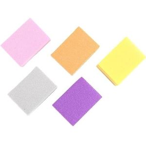 Een spijkerbuffer, 10 stuks roze schuurspons korrel 100/180 dubbelzijdig for manicure en pedicure