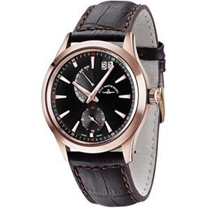 Zeno-Watch Mens Horloge - Gentleman Big Date Kwarts verguld - 6662-7004Q-Pgr-f1