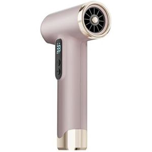 Draagbare, snel drogende föhn, 15600 mAh professionele föhn met mondstuk, 3 instelbare koude, warme windrichtingen met blauw licht, kleine handföhn(Pink)