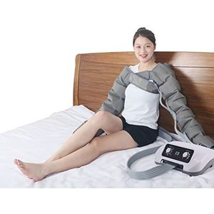 6-holte Lymfedrainage Beenmassageapparaat, Elektrische Luchtcompressiemassageapparaat For Bloedsomloop En Beenbandages Voet- En Enkelmassageapparaat, Pijnverlichting(2Arms)