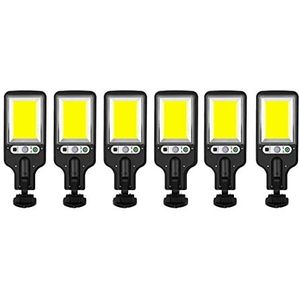 1~8 Stuks Solar Led Light Outdoor Wandlamp Waterdicht 3 Modes Pir Bewegingssensor Tuin Decoratie Patio Veranda Garage Verlichting (Color : 117COB-6PCs)