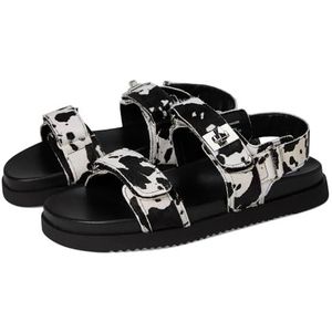 Steve Madden Mona-c damessandalen, zwart, wit, 40 EU