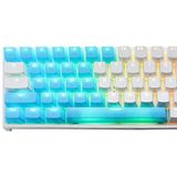 Ducky compatibel Rubber Keycap Set, 31 Smaak, Double-Shot, Gummiert, voor Backlight - blauw