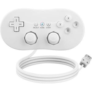 OSTENT Wired Classic Controller Gamepad Joystick voor Nintendo Wii Remote Console Video Game Kleur Wit