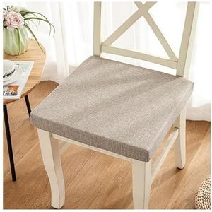 Tuin Keuken Eetkamer Kussens， Outdoor Indoor Nonslip Furniture Chair Cushions with Zipper for Patio Seating Garden Porch Kitchen Dining Room Tatami and Office(Khaki,45 * 45 * 5cm)