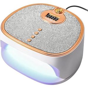Nagel LED UV-lamp for snel drogende gelnagels, nagellak, hars, 4-timer, diamantontwerp, 45LED UV-manicurelamp, droogmachine(White)