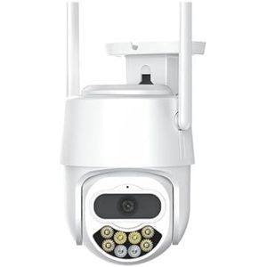 Bewakingscamera, IP Camera 8MP 4K HD 8X Zoom Dual Lens Draadloze Outdoor Camera 4MP Beveiliging AI Menselijke detectie CCTV Tweeweg Audio Cam(1080P NO SD Card)