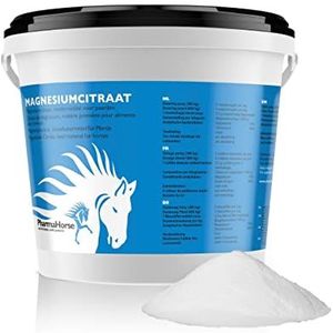 PharmaHorse Magnesiumcitraat | Zenuwstelsel | Concentratievermogen | Spieren & botten | Gegarandeerd dopingvrij | 1000 gram