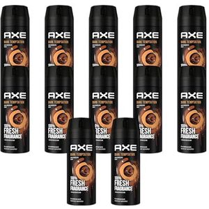 AXE Dark Temptation Bodyspray in 12-delige set, deodorant, voor heren, 12 x 150 ml, zonder aluminium (12 producten)