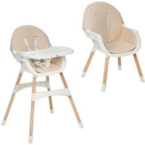 Innovaciones MS 2042 – kinderstoel voor baby's Mika, om te zetten in een stoel, 2-in-1 – dubbelwandig en veilig dienblad, uniseks, beige, 3000 g