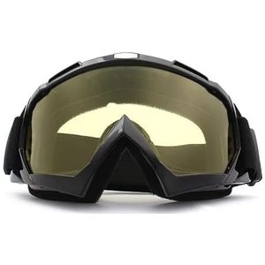 CYMKYQ Motorbril, Motorcrossbril, Skibril Winter Sneeuw Fietsen Sportbril UV-bescherming Heren Dames Ski Snowboard Bril Motocross (Materiaal: gele lenzen)