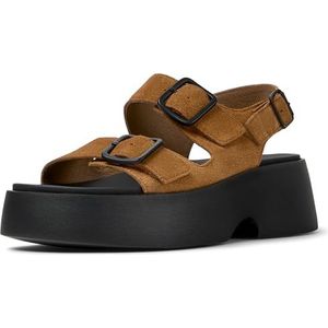 Camper Tasha K201712 sandalen met platform, middenbruin 003, 41 EU