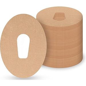 MEDMAX Sensortape voor Dexcom G6, 25 stuks, waterdichte patches voor CGM-sensor Dexcom G6, ademend, huidvriendelijk, latexvrij, zelfklevende beschermpatches (beige)