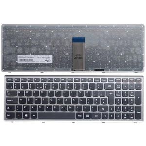 US/RU/UK/IT/BE/SL/BG/NW/EF/SA/Toetsenbord voor Lenovo voor Ideapad Z710 U510 Laptop toetsenbord zilveren frame met achtergrondverlichting(Orange)