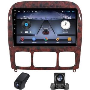 Autoradio 2 DIN met scherm Compatibel met CarPlay geldt voor Mercedes Benz S-Class S Class W220 VV220 1998-2005 9 inch touchscreen Bluetooth Stereo Auto Android Auto Bluetooth(NF-2)