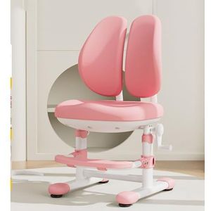 Kinderbureaus En -stoelen, In Hoogte Verstelbare Kinderleerstoelen, Ergonomische Studentenstoelen, Geschikt For Jongens En Meisjes Van 3-18 Jaar (Color : Pink)