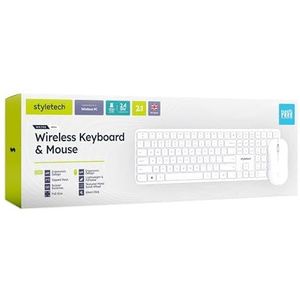 Styletech Draadloos toetsenbord en muis bundel - wit