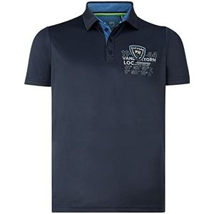 Jan Vanderstorm heren poloshirt teppo, donkerblauw, XL Grote maten
