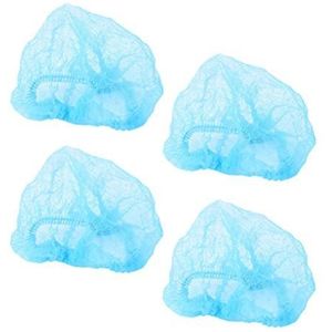 Barettkappen, wegwerpkappen, vlieskappen, , haarnet, haarbescherming, haarkap voor tattoo, spa, salon, thuis en ziekenhuis, 20 stuks (blauw)
