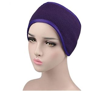 Winter Oorkappen Winter Warm Oorbeschermers Unisex Oor Cover Verstelbare Hoofdband Fleece Dikte Oorbeschermer Winter Oorbeschermers Oorwarmers(Color:Dark Purple)