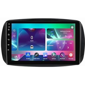 9"" Android 14 Touchscreen Autoradio 2 din met AHD Omgekeerd beeld Bediening op het stuur Bluetooth GPS navigatie Draadloze CarPlay voor Benz Smart 2014-2020(Q400(8+256G))