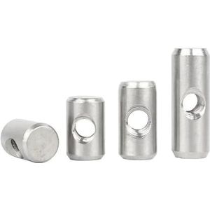 Meubelcilinderbouten, 304 RVS kruisgat hamermoer deuvelpennen for houten meubels, verpakking van 5 M4 M5 M6(M6x18x10mm-5pcs)