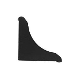 DQ-PP afdekprofiel eindstuk, mat zwart, 13 x 13 mm, pvc, keukenstrip voor het werkblad, afdekprofiel voor in de keuken, wandafsluitprofiel, tafelbladprofiel