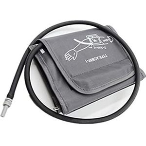 Elektrische Sphygmomanometer manchet, grote manchet voor bloeddrukmeter, bloeddrukmeter manchet vervanging, bovenste arm manchet bloeddruk machine accessoire 22-32cm (donkergrijs)