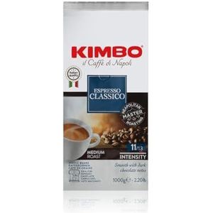 Kimbo Koffiebonen - Espresso Classico - Medium Roast - Hele Bonen (1kg)