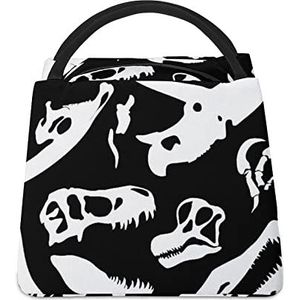 Dinosaurus Bones Grappige Lunch Tas Geïsoleerde Lunchbox Lekvrije Koeltas Tote Handtas Gift voor Vrouwen Moeder Mannen