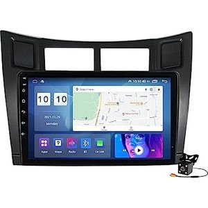 Android 14 Auto Stereo Radio voor T-oyota Yaris 2005-2012 GPS Navigatie 9In Touchscreen Media Player Video Ontvanger Ondersteuning Wifi 4G DSP Carplay,M100s