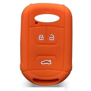 YCSYHQM Siliconen Autosleutel Cover Case Voor Chery Tiggo 4 7 8 Arrizo Voor Smart Afstandsbediening Sleutelhouder Sets 3 Knoppen Case Auto Interieur Accessoire-Oranje B