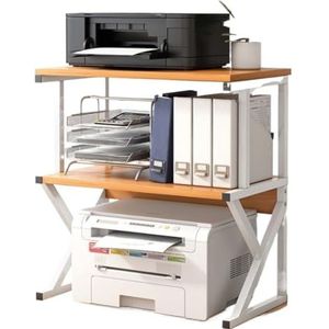 Tafel voor Printer Printerkastje Bureaublad Printer Stand Organizer Printerplank Voor Faxmachine Scanner Bestanden Printer Printertafel Printerstandaard(Natural)